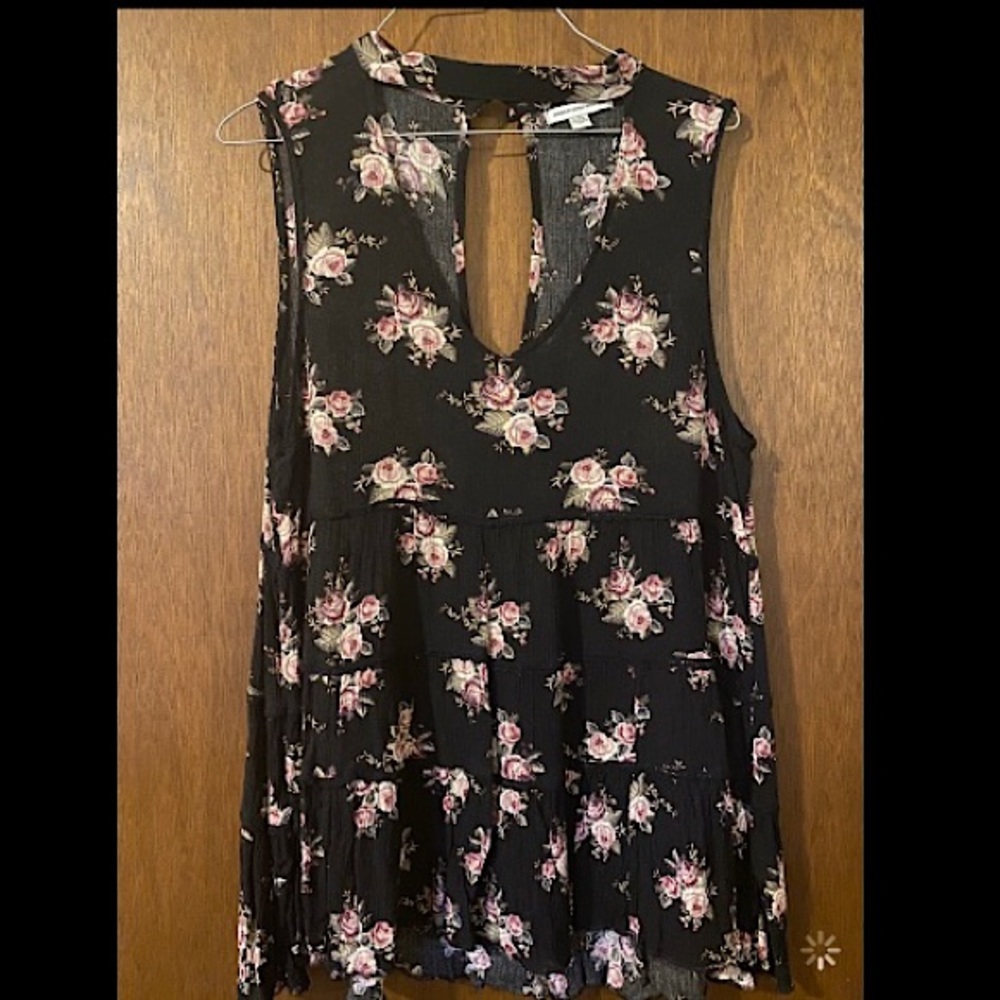 AE floral dressy tank top
